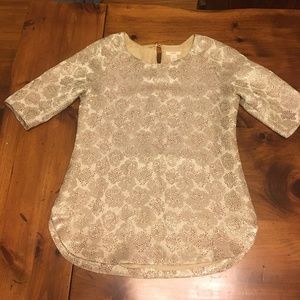 J Crew Gold Shirt Size 0